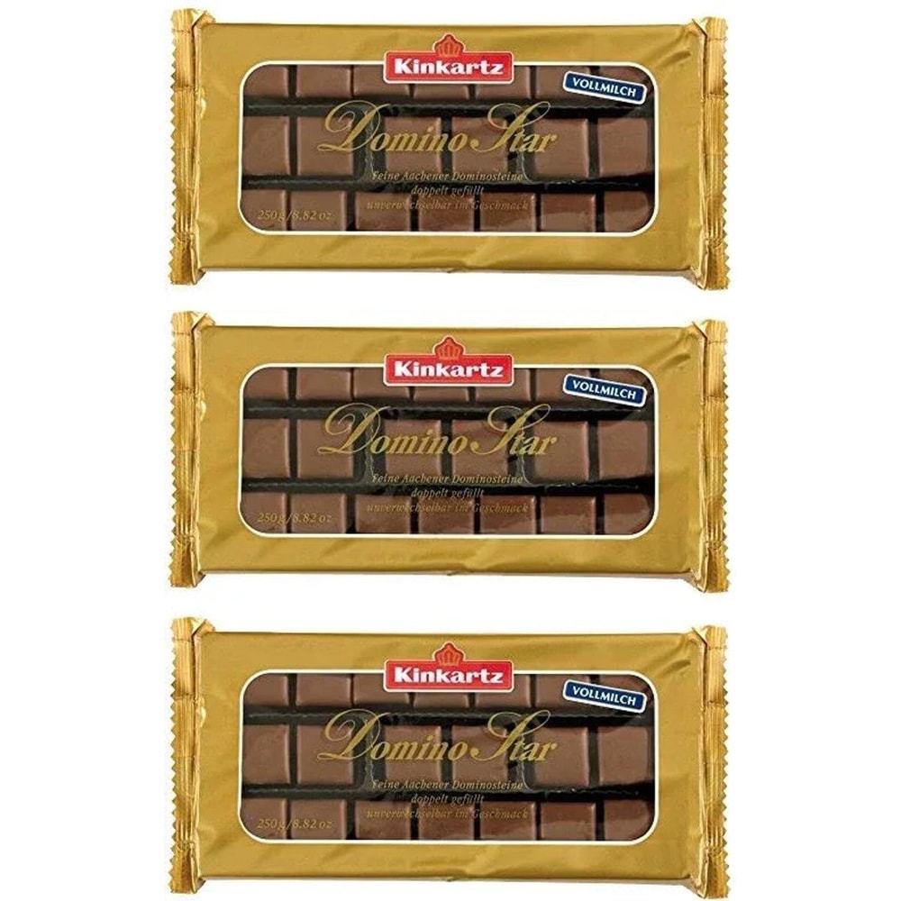 Kinkartz Domino Star Vollmilch 3 x 250g Feine Aachener Dominosteine 750g