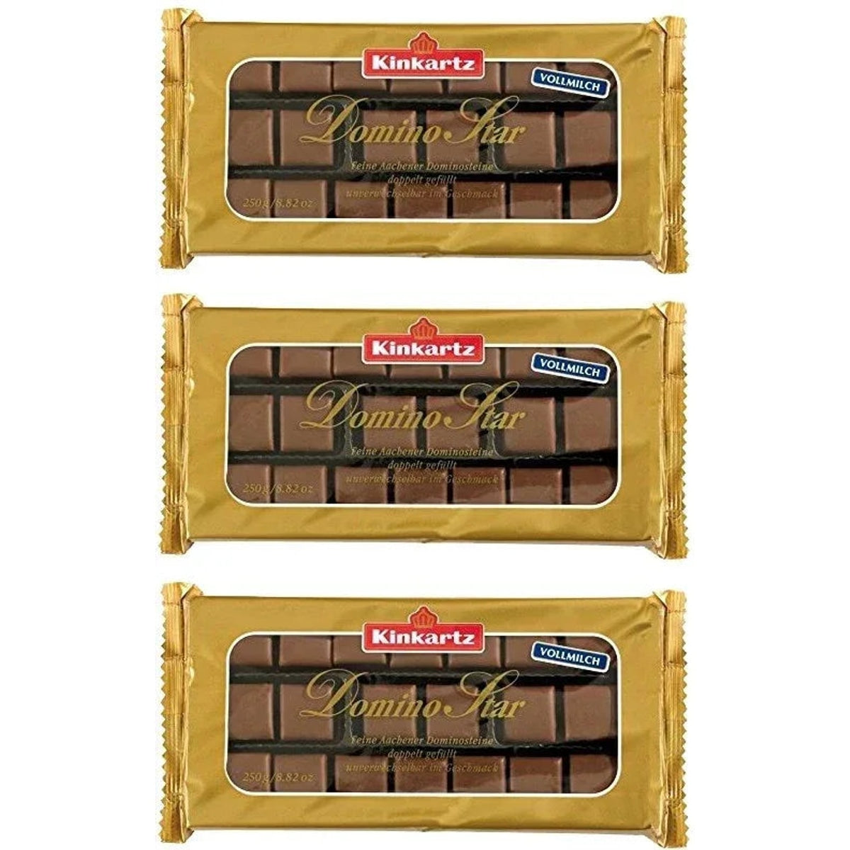 Kinkartz Domino Star Vollmilch 3 x 250g Feine Aachener Dominosteine 750g 58c806-2
