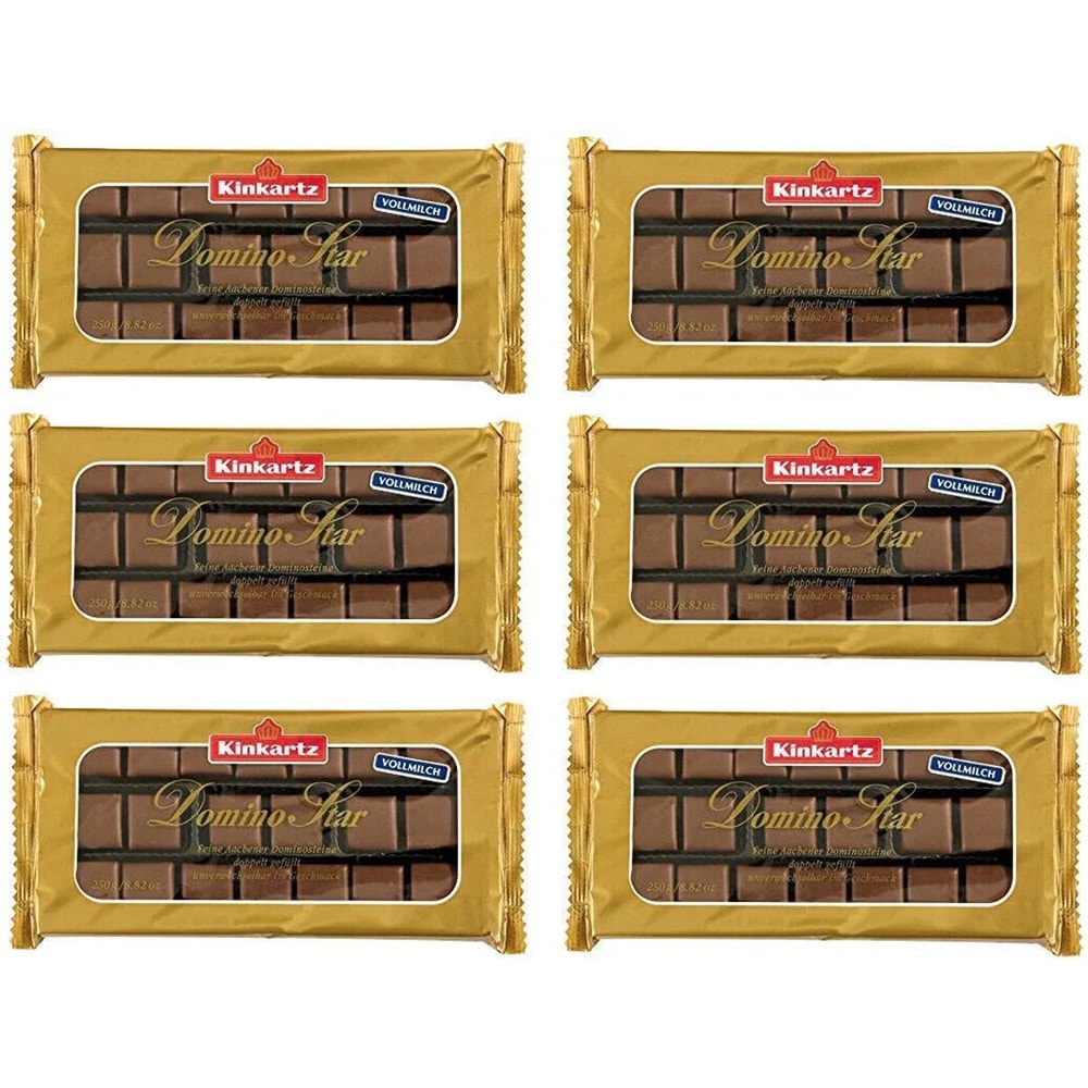 Kinkartz Domino Star Vollmilch Feine Aachener Dominosteine 6x 250g