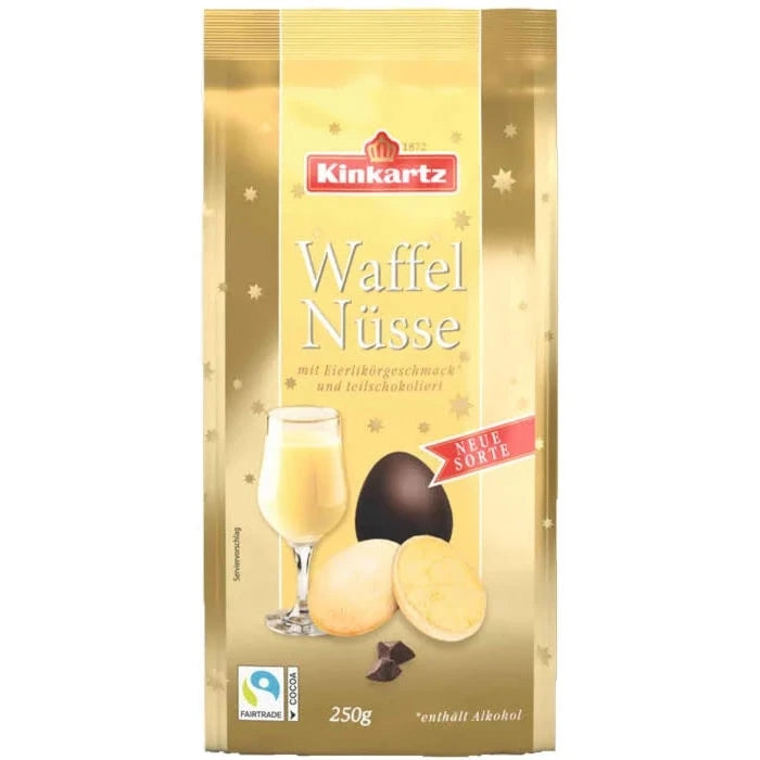 Kinkartz Waffelnüsse Eierlikör Zartbitter 250g
