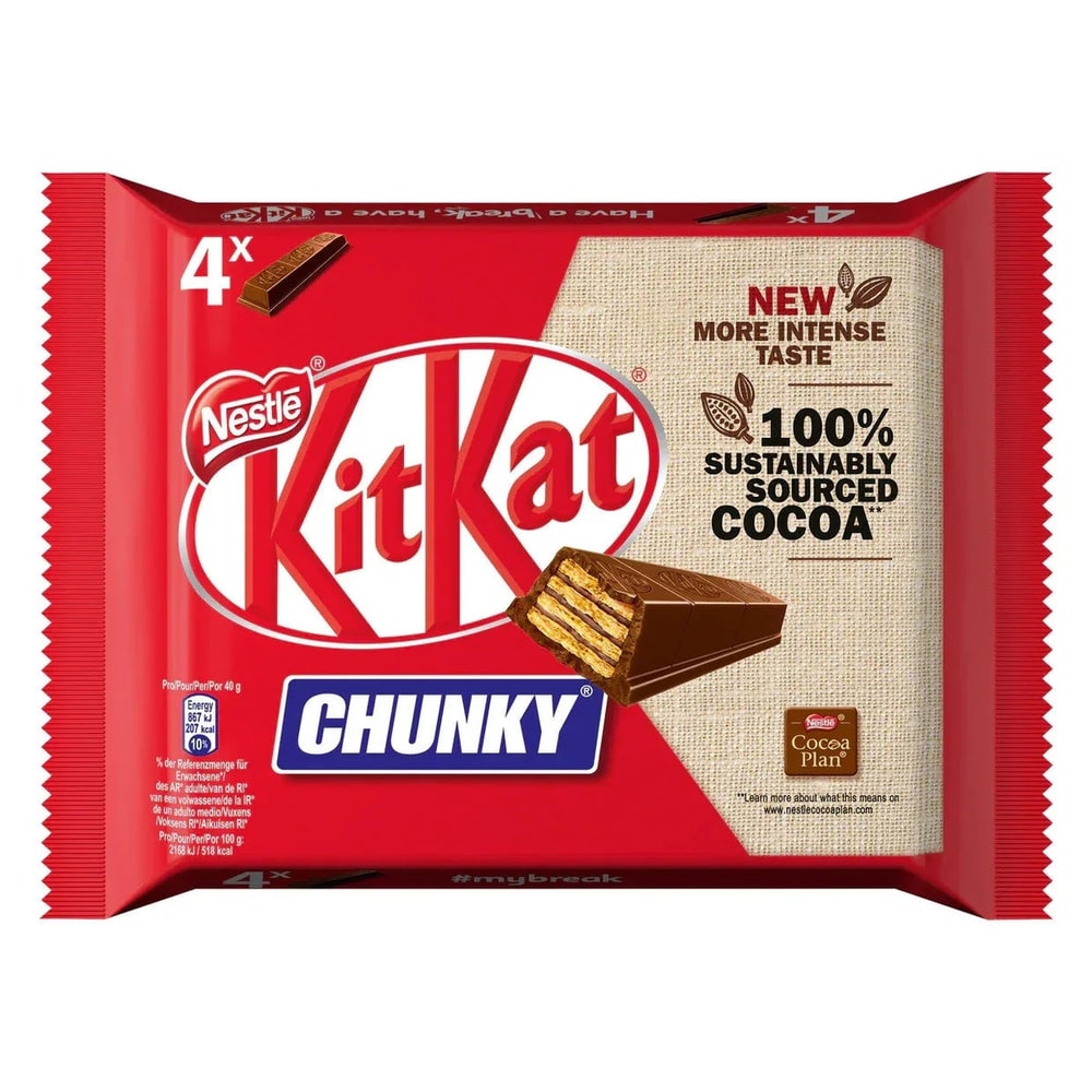 KitKat Chunky Knusperwaffel Milchschokolade 4x40g
