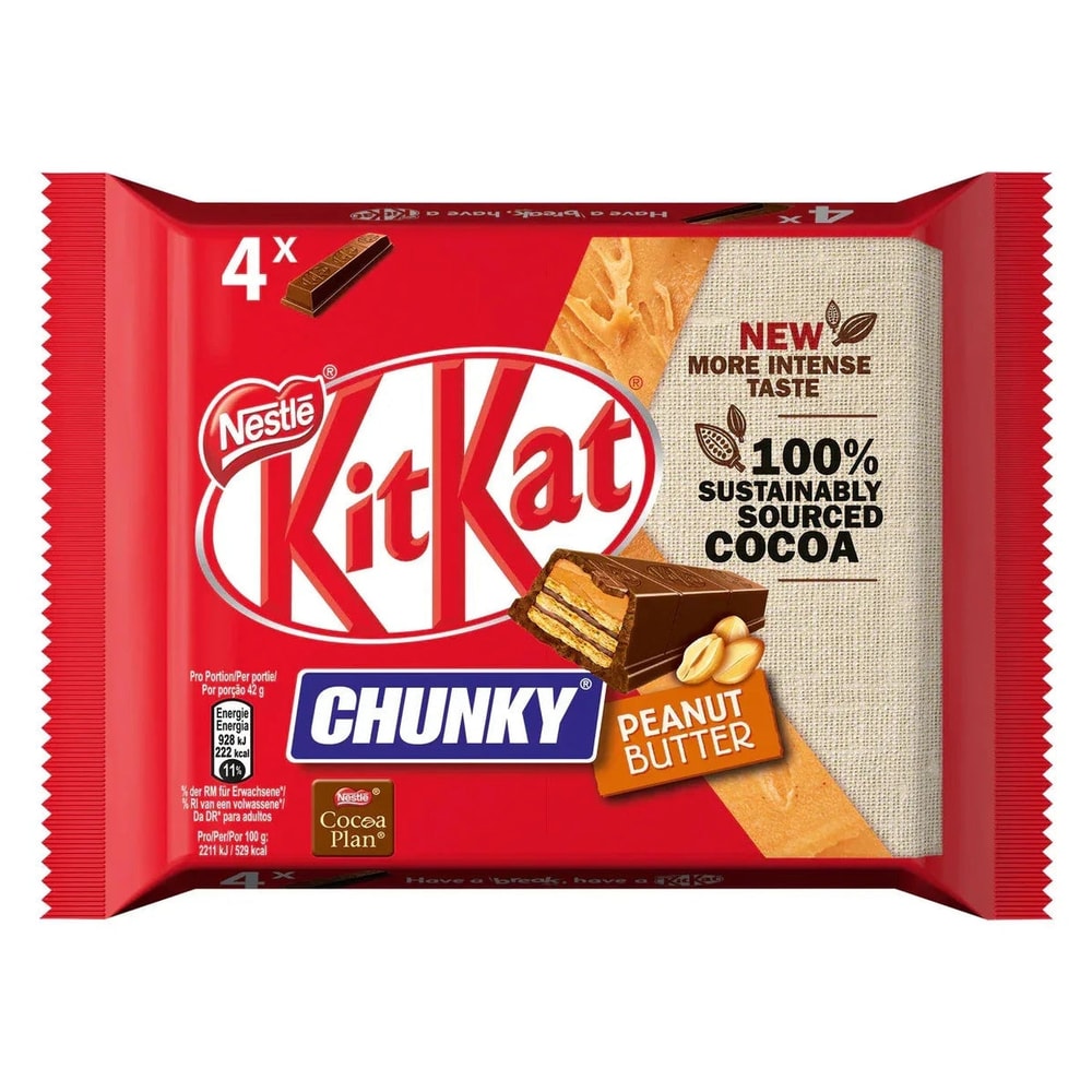 KitKat Chunky Peanut Butter Knusperwaffel 4x42g
