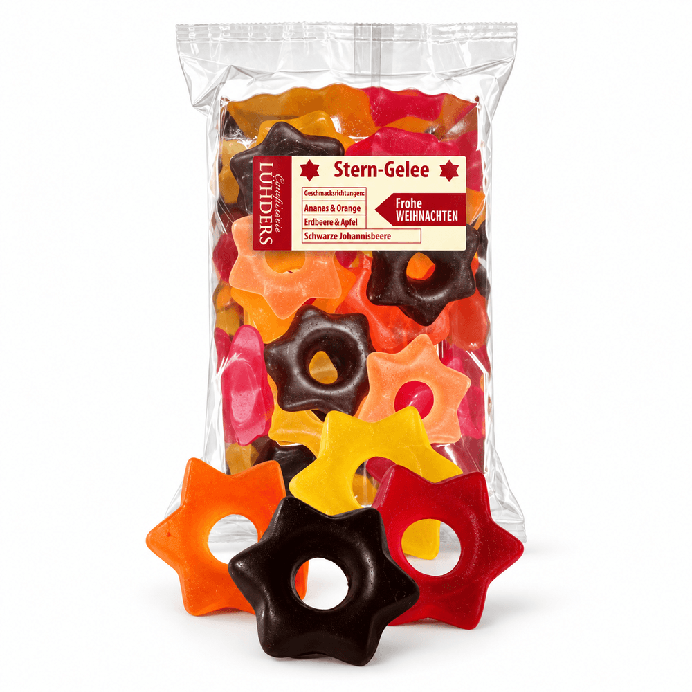 Lühders Gelee-Sterne Weihnachten 150g