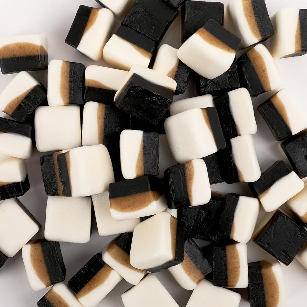 Lühders Lakritz Fruchtgummi Würfel Schaum 500g