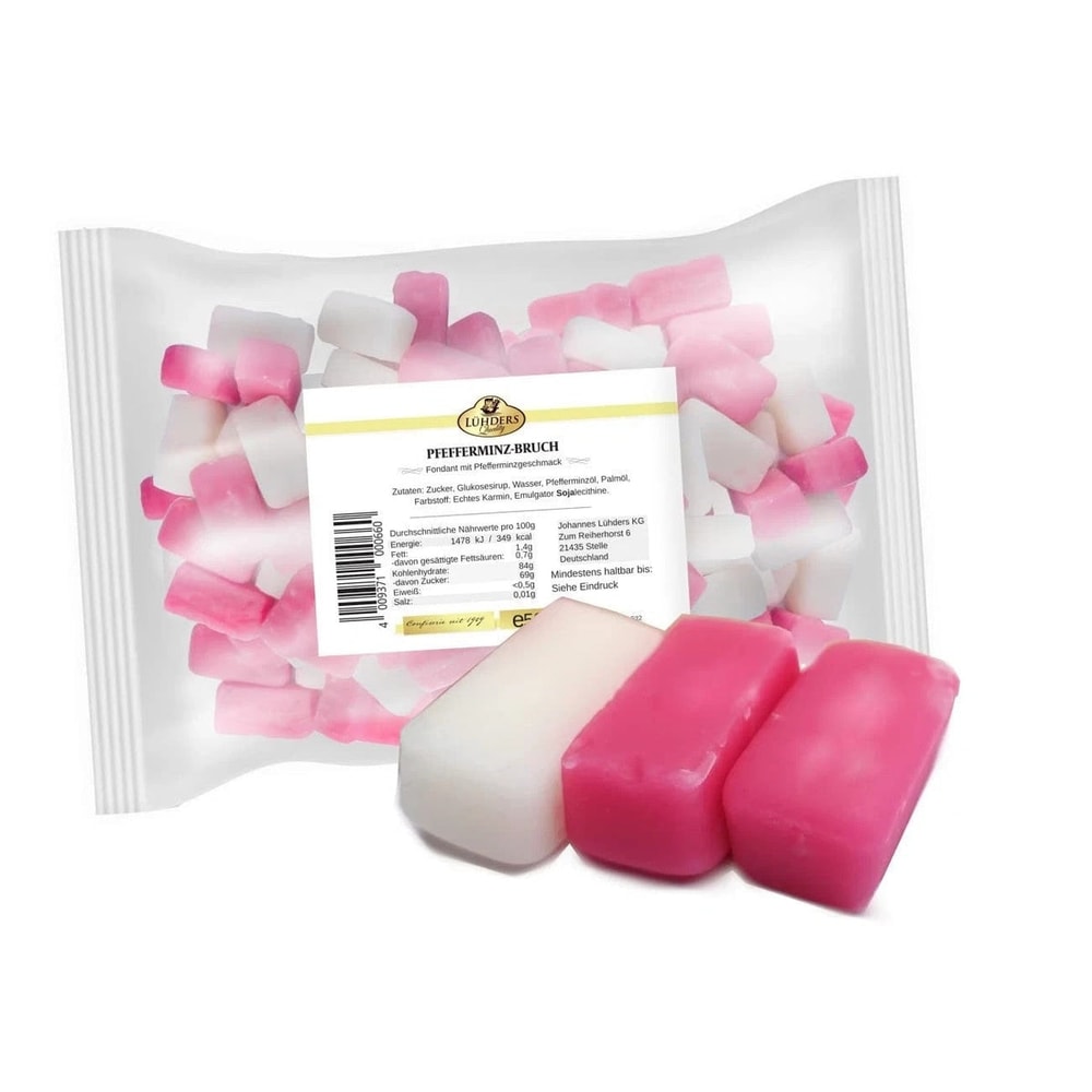 Lühders Pfefferminzbruch Pfefferminz rosa weiß 500 g
