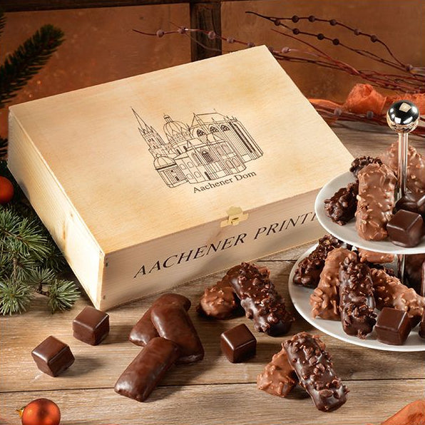 Lambertz Alt Aachen Holztruhe 650g Printen- & Lebkuchenmischung