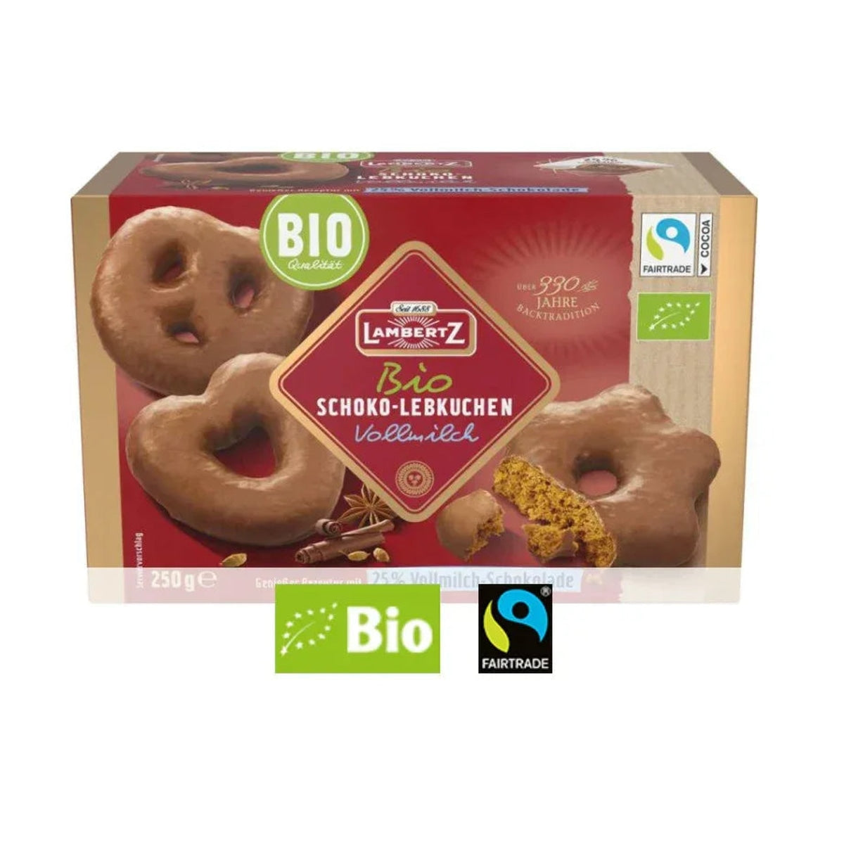 Lambertz Bio Lebkuchen Herzen Sterne Brezeln Vollmilch 250g Bio 58c806-2