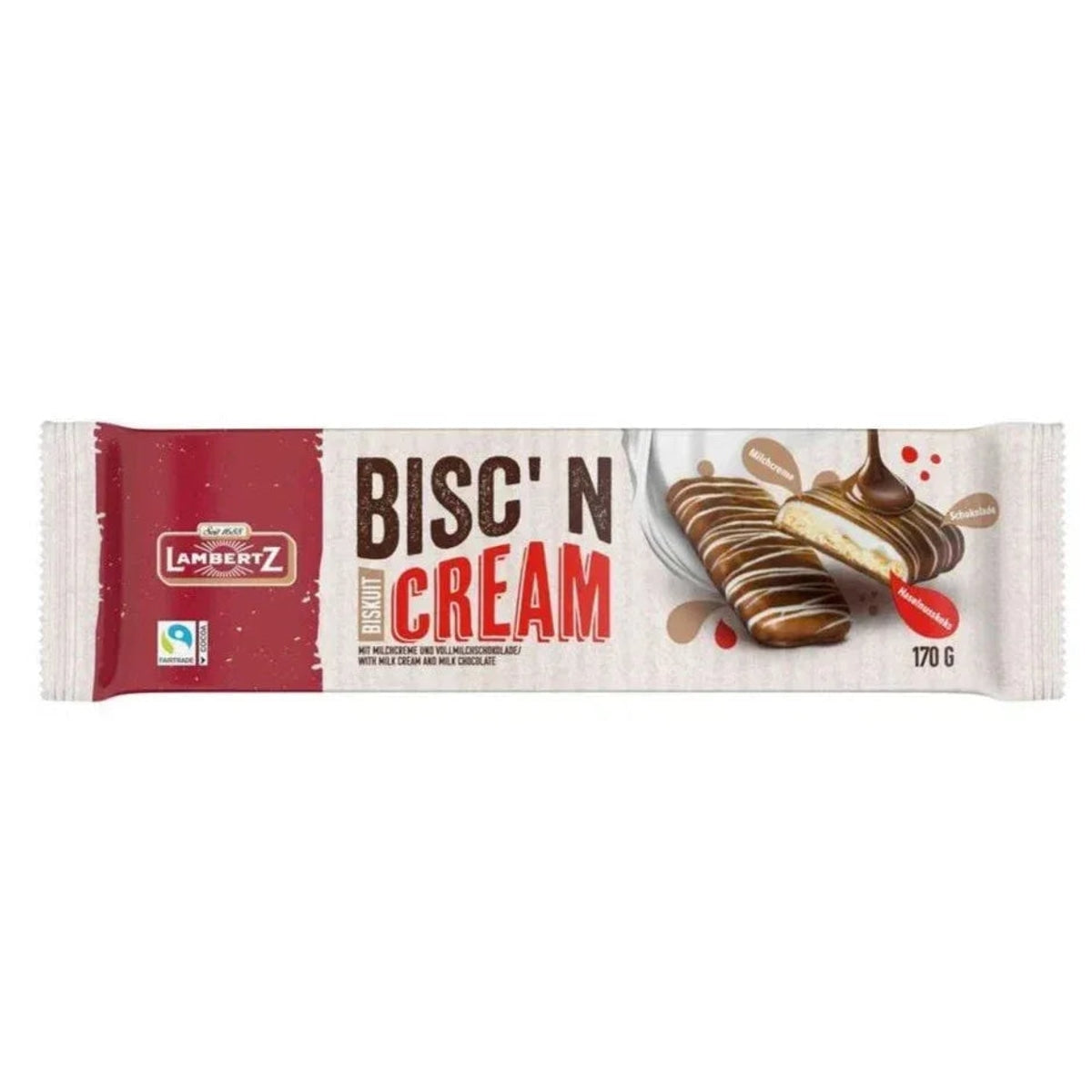 Lambertz Bisc'n Gebäck Cream, Milchcreme Haselnus 170g 58c806-2
