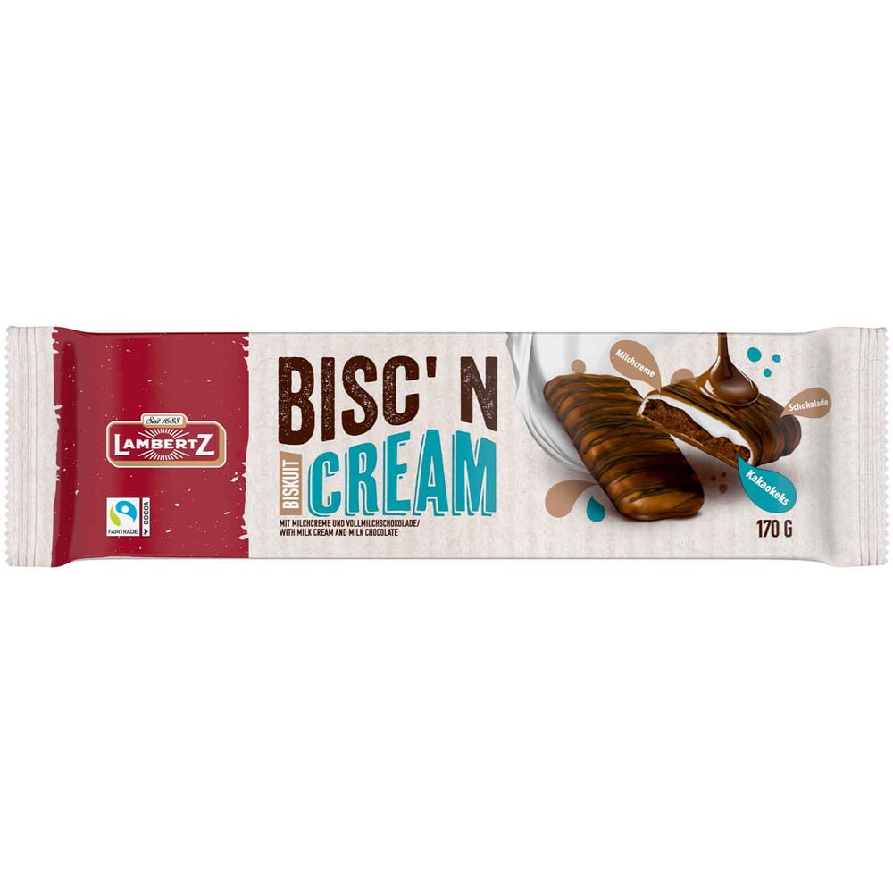 Lambertz Biscn Cream Kakao Kekse mit Cremefüllung 170g