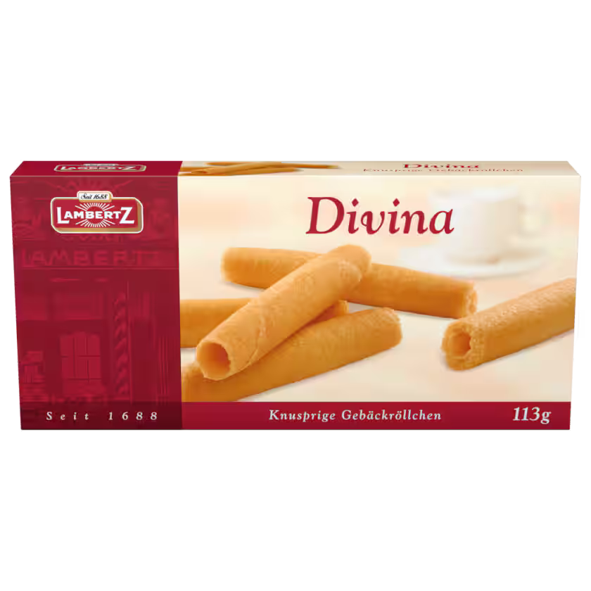 Lambertz Divina knusprige Gebäckröllchen, 113g