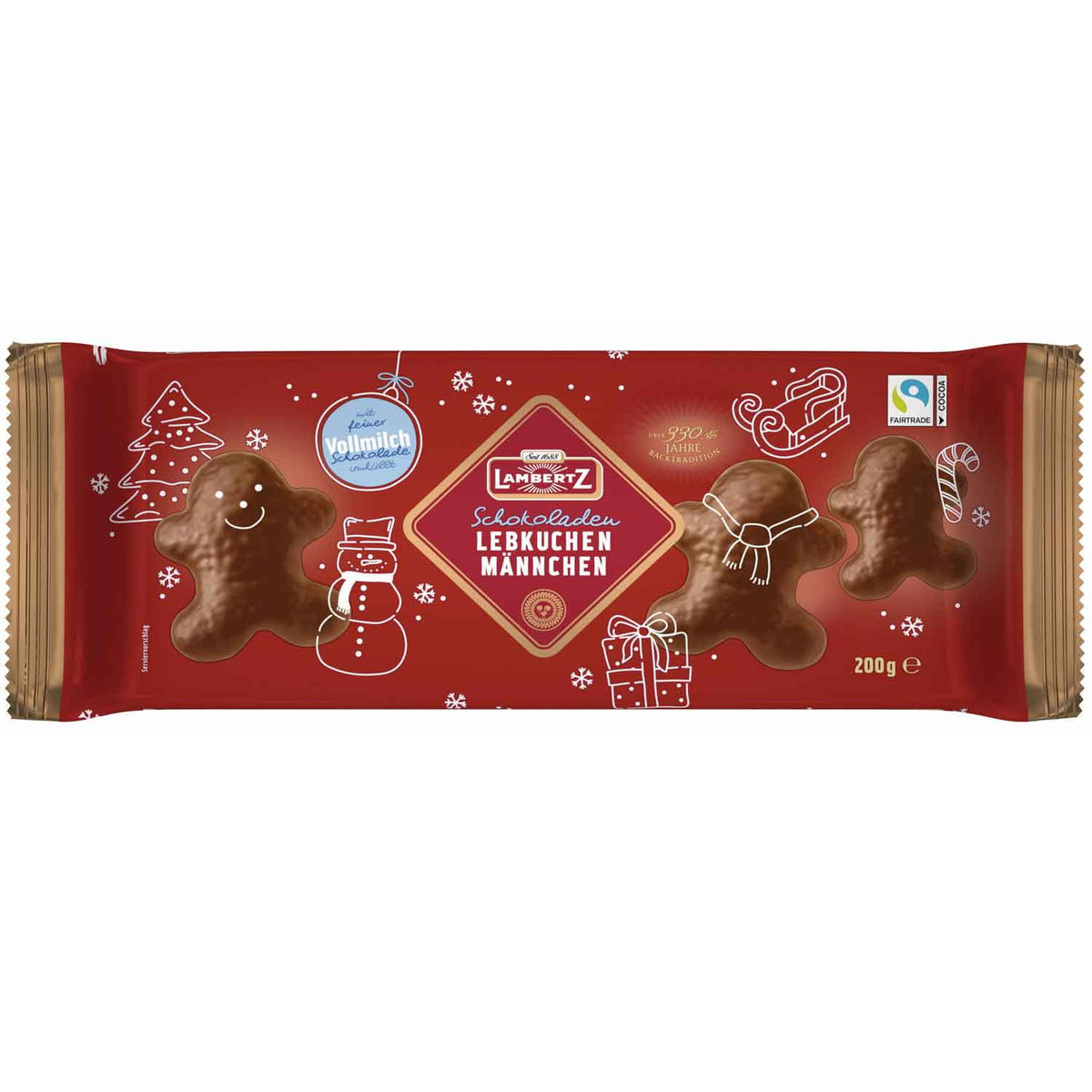 Lambertz Lebkuchenmännchen Vollmilch 200 g – Originalverpackung