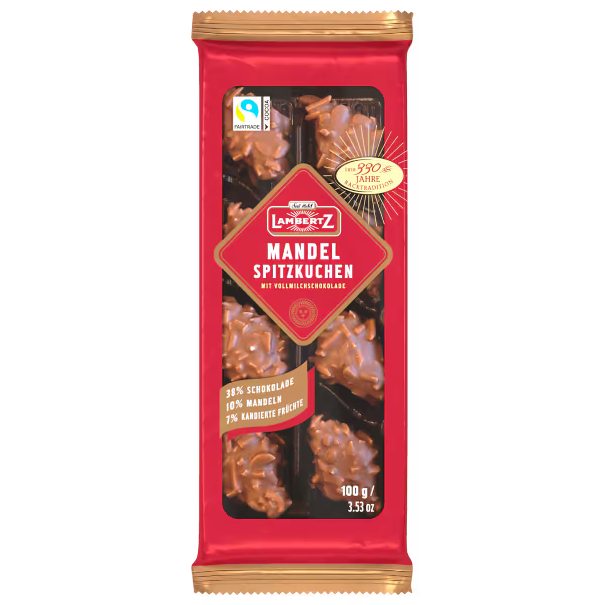 Lambertz Mandel-Spitzkuchen Vollmilch, 100 g