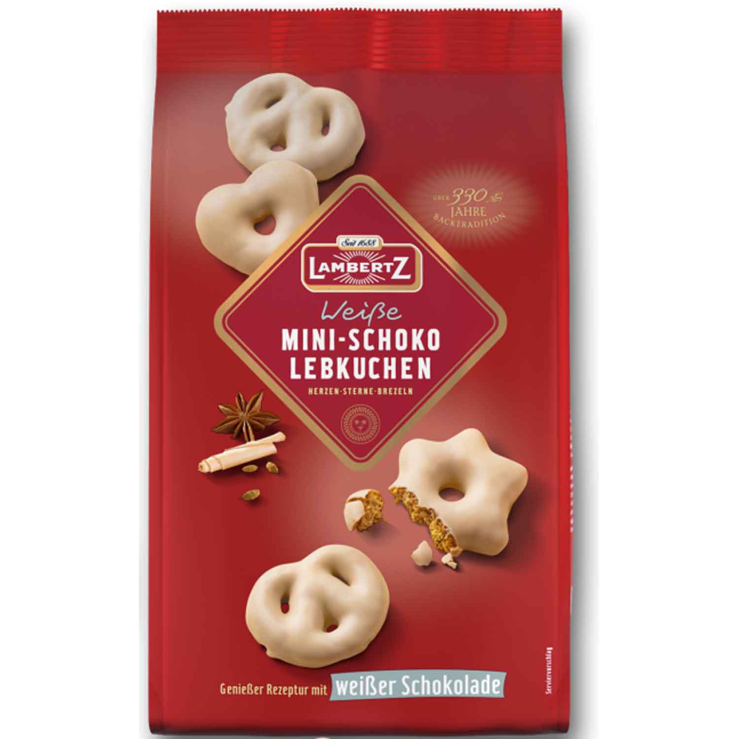 Lambertz Mini-Schoko-Lebkuchen Weiße Schokolade 300 g