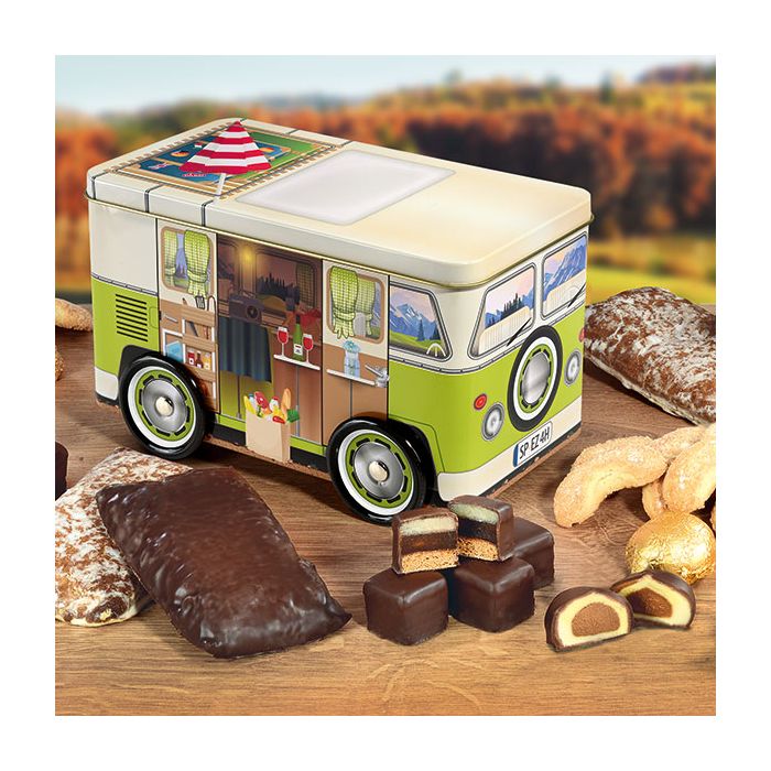 Lambertz Ski-Bus Weihnachtsgebäck 615 g – Originalverpackung