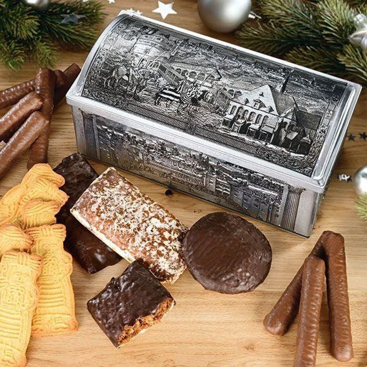 Lambertz Wappen Truhe Lebkuchen Mischung Metallbox 660g Geschenk 58c806-2