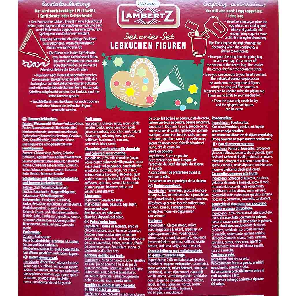 Lambertz Lebkuchen-Figuren Dekorier-Set 480 g
