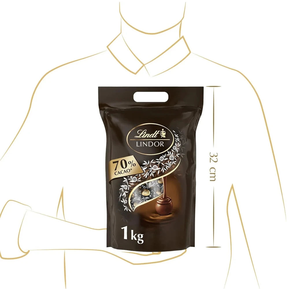 LINDOR Kugel Beutel Extra Dark 70%, 1000g