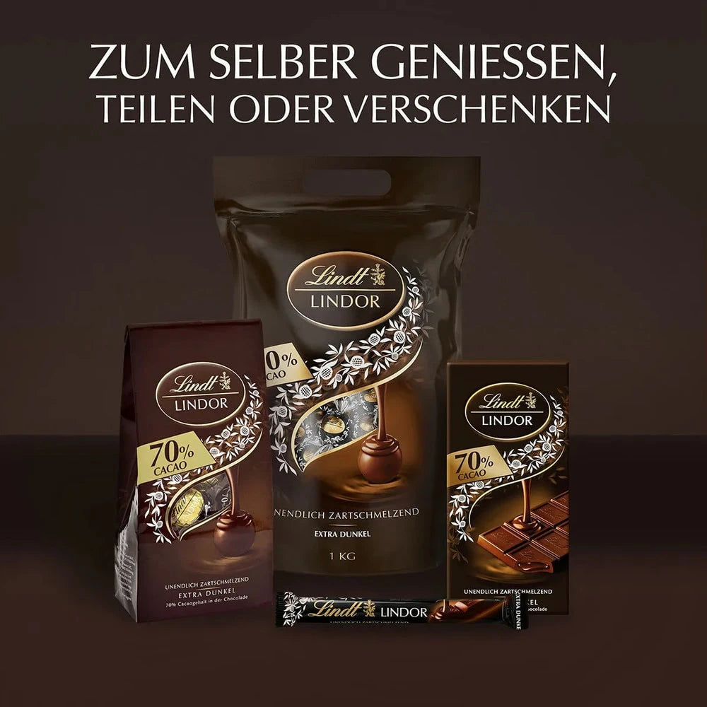 LINDOR Kugel Beutel Extra Dark 70%, 1000g
