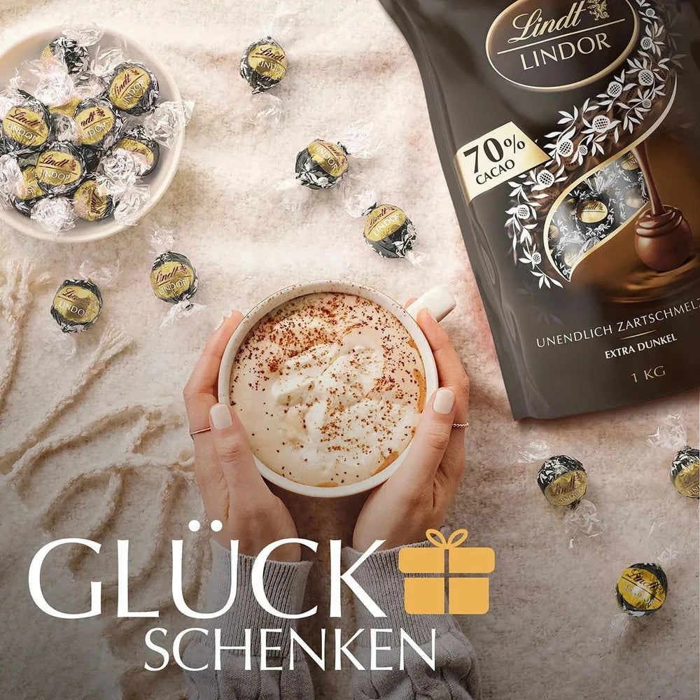LINDOR Kugel Beutel Extra Dark 70%, 1000g