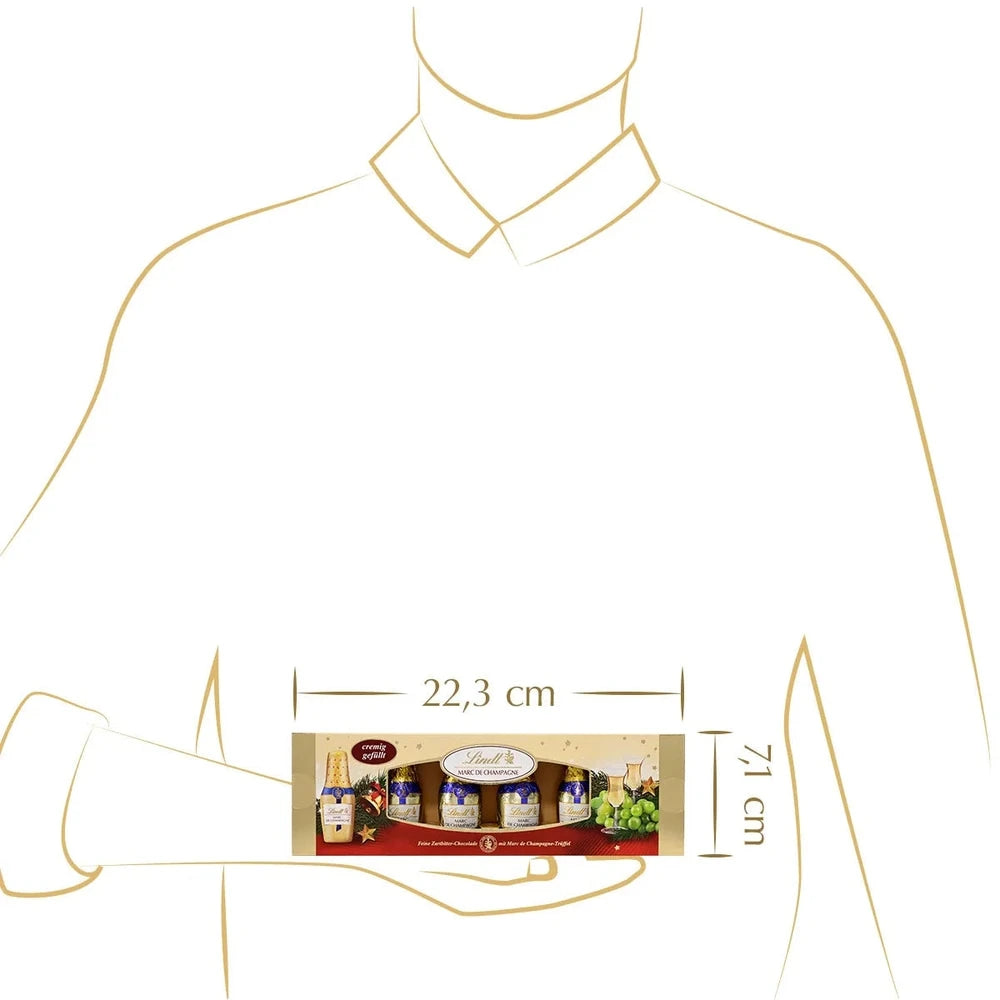 Lindt Alkohol-Fläschchen Marc de Champagne 132g