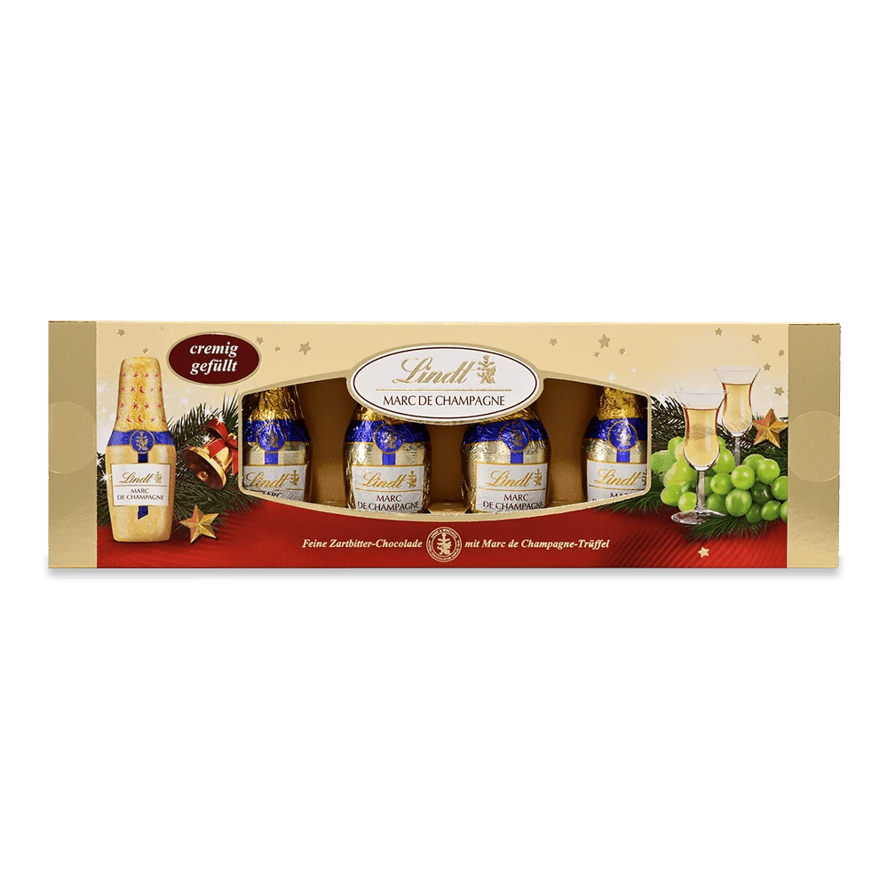 Lindt Alkohol-Fläschchen Marc de Champagne 132g