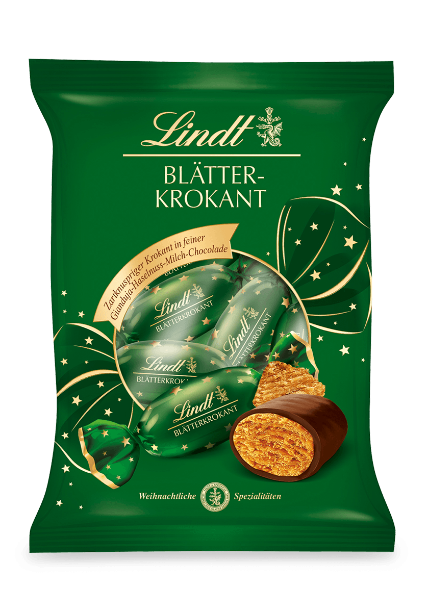 Lindt Blätterkrokant Zapfen Doppeldreh 90 g