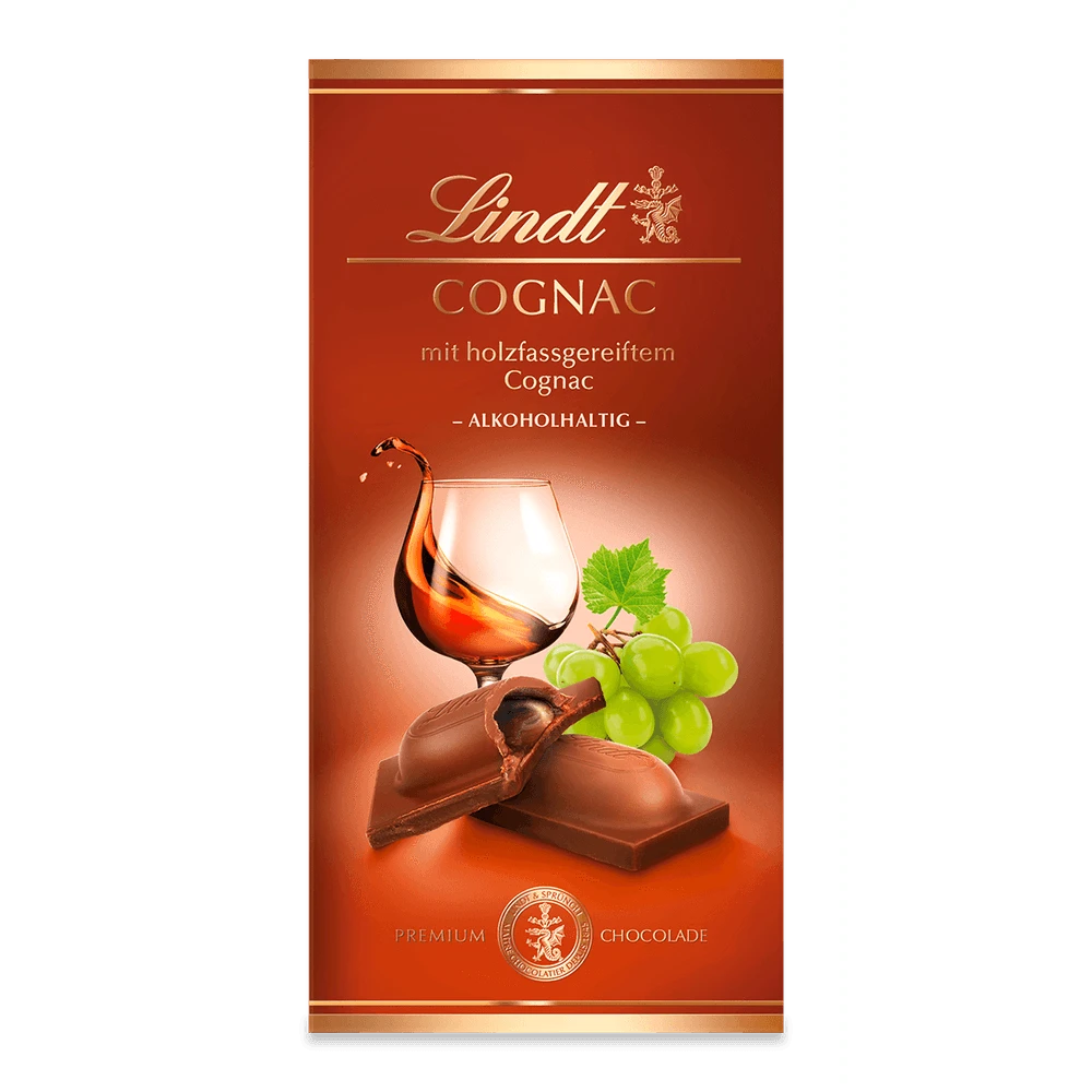 Lindt Cognac Vollmilch Tafel 100g