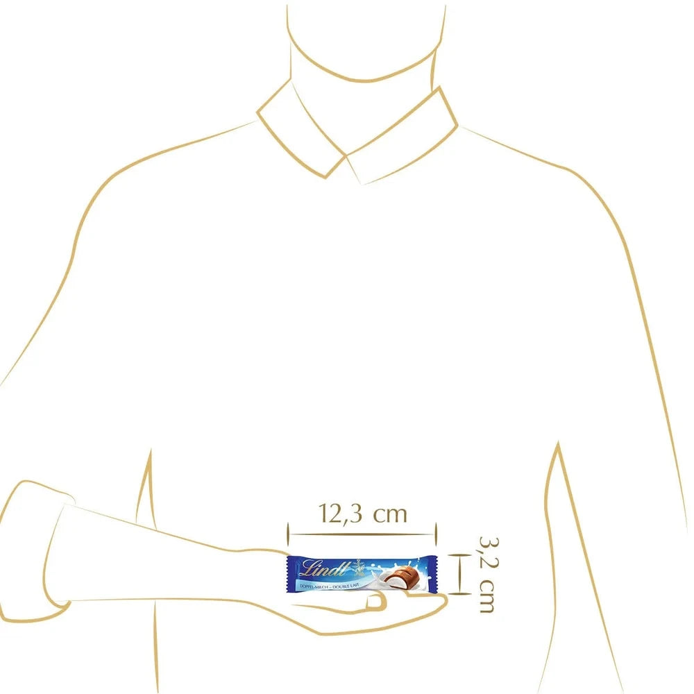 Lindt Doppelmilch Riegel 18x38g | Vollmilch | 684g Großpackung