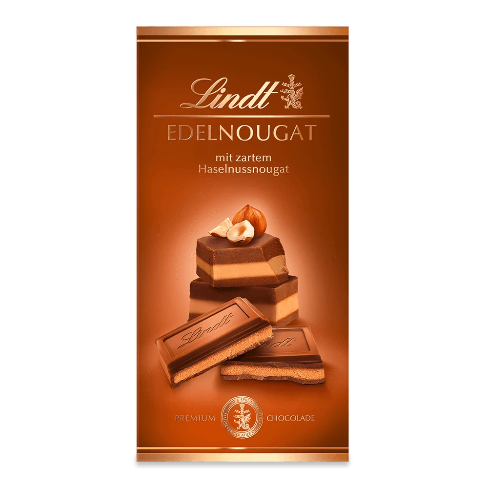 Lindt Edel-Nougat Schokolade 100g Tafel
