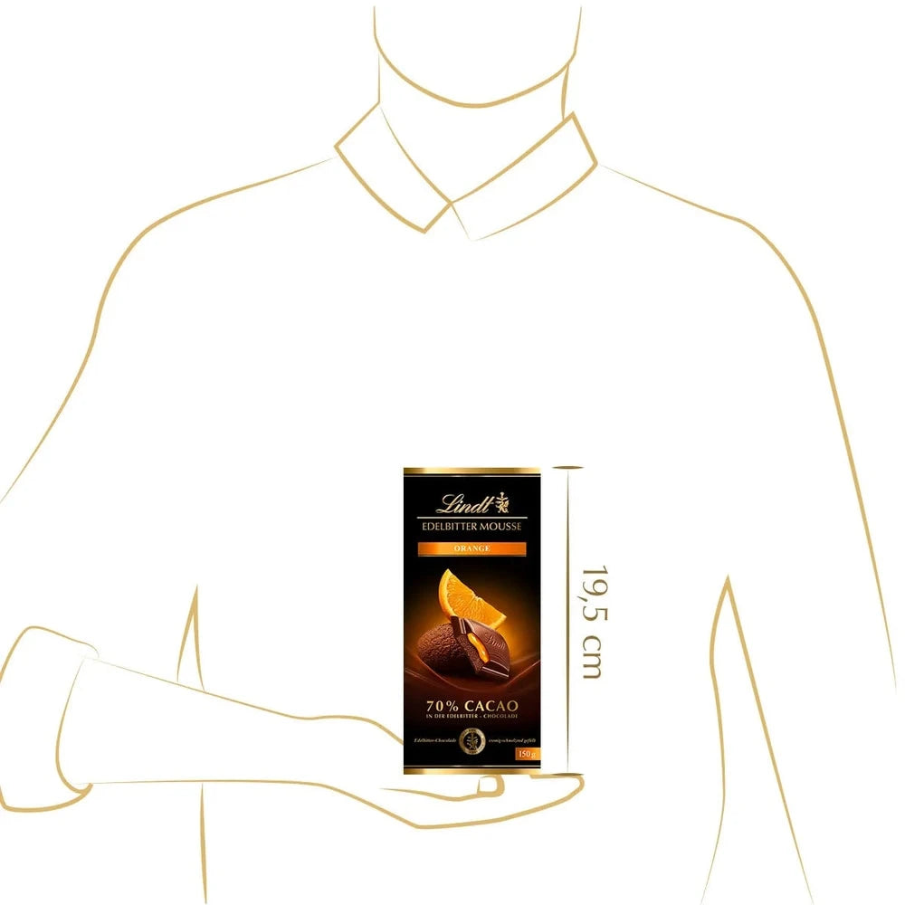 Lindt Edelbitter Mousse Orange, Schokolade, 150g Tafel