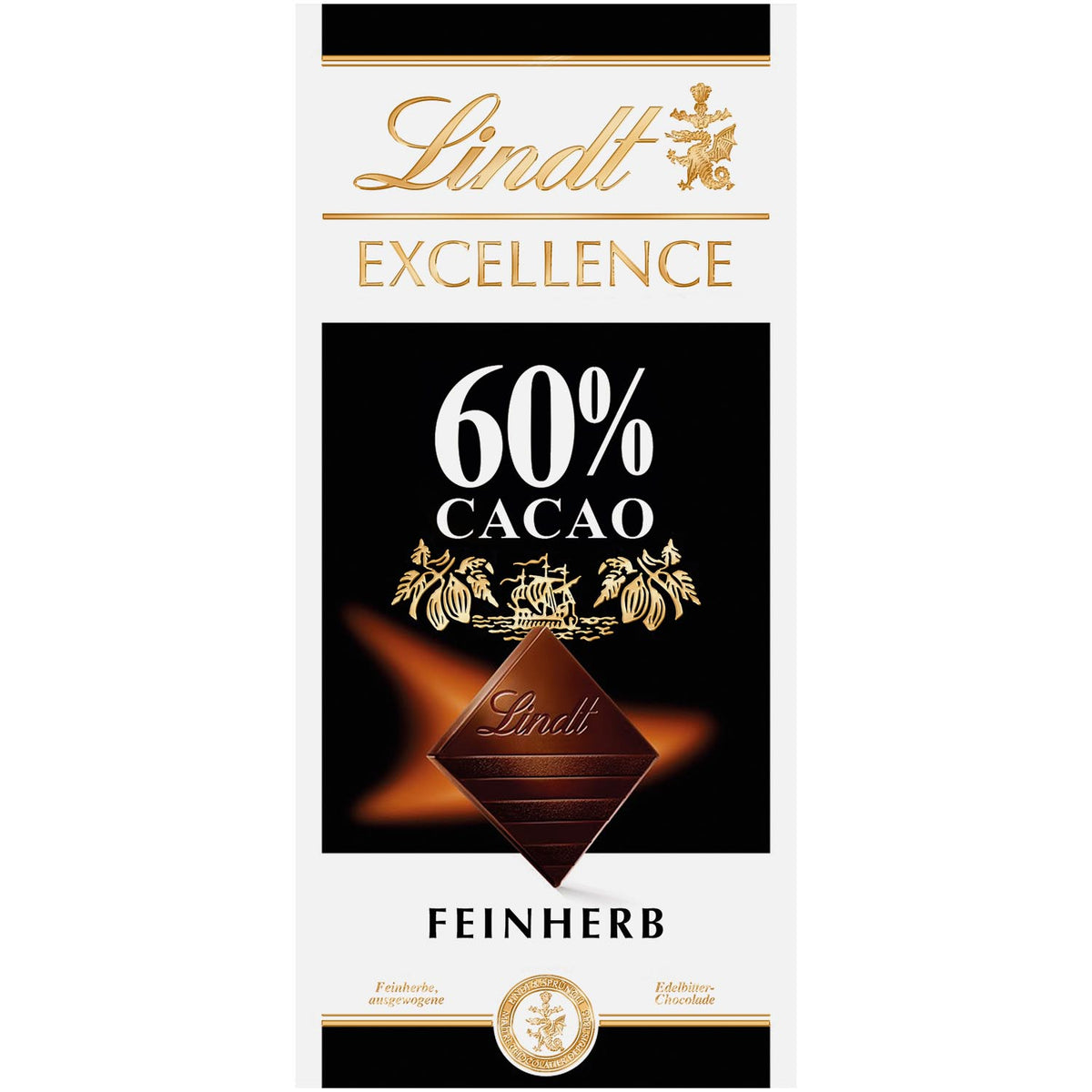 Lindt EXCELLENCE 60% Cacao Feinherb, 100 g – Originalverpackung