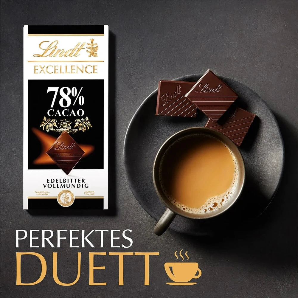 Lindt Excellence 78 % Edelbitter, 100g Tafel