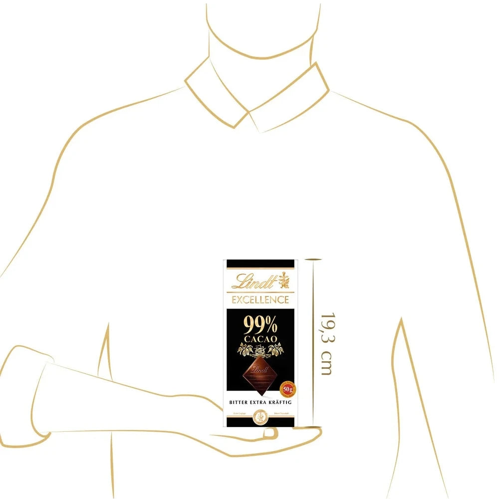 Lindt Excellence 99 Prozent Cacao Bitter extrem kräftig Tafel 50g