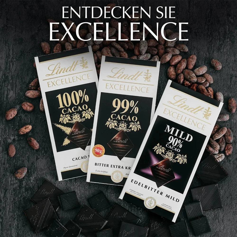 Lindt Excellence 99 Prozent Cacao Bitter extrem kräftig Tafel 50g