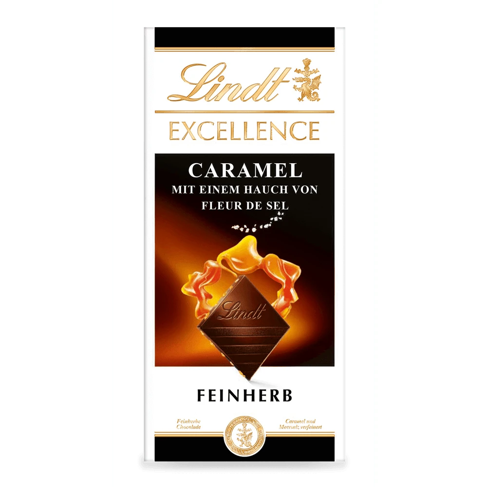 Lindt Excellence Caramel Fleur de Sel feinherbe Schokolade 100g