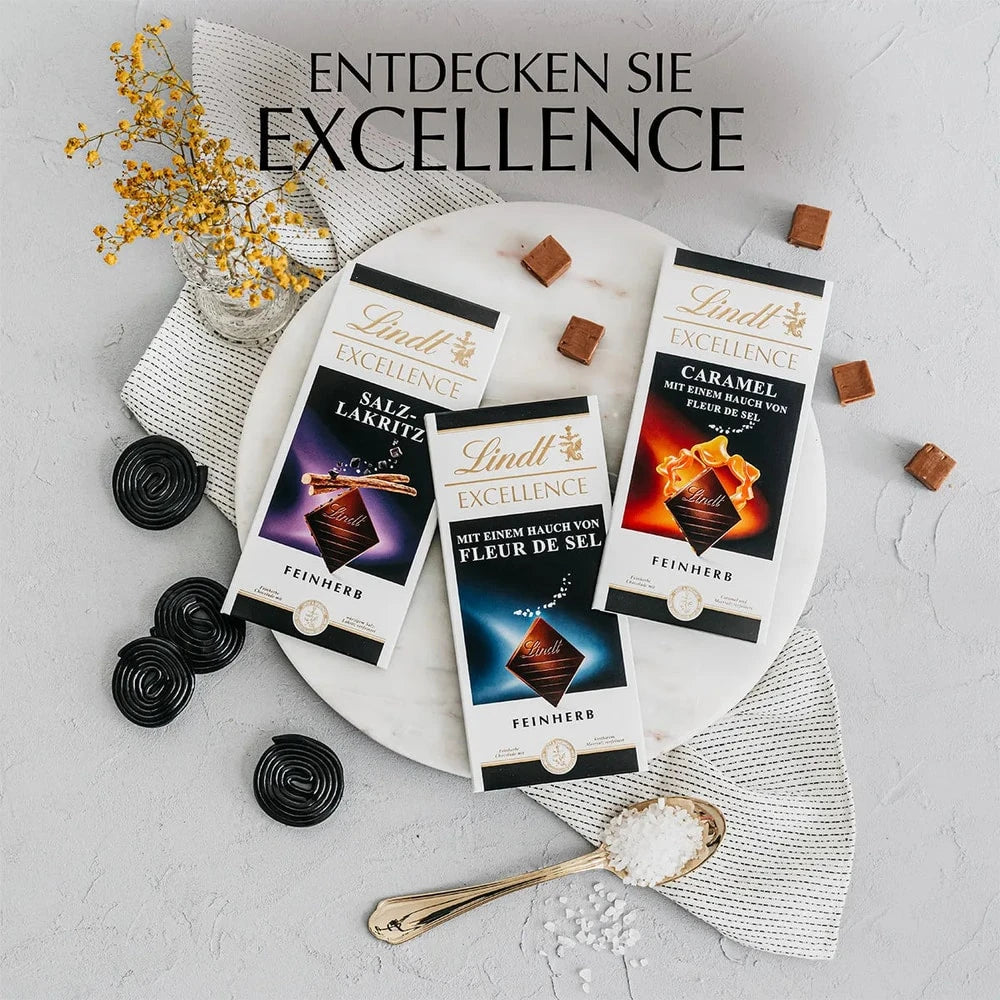 Lindt Excellence Caramel Fleur de Sel feinherbe Schokolade 100g
