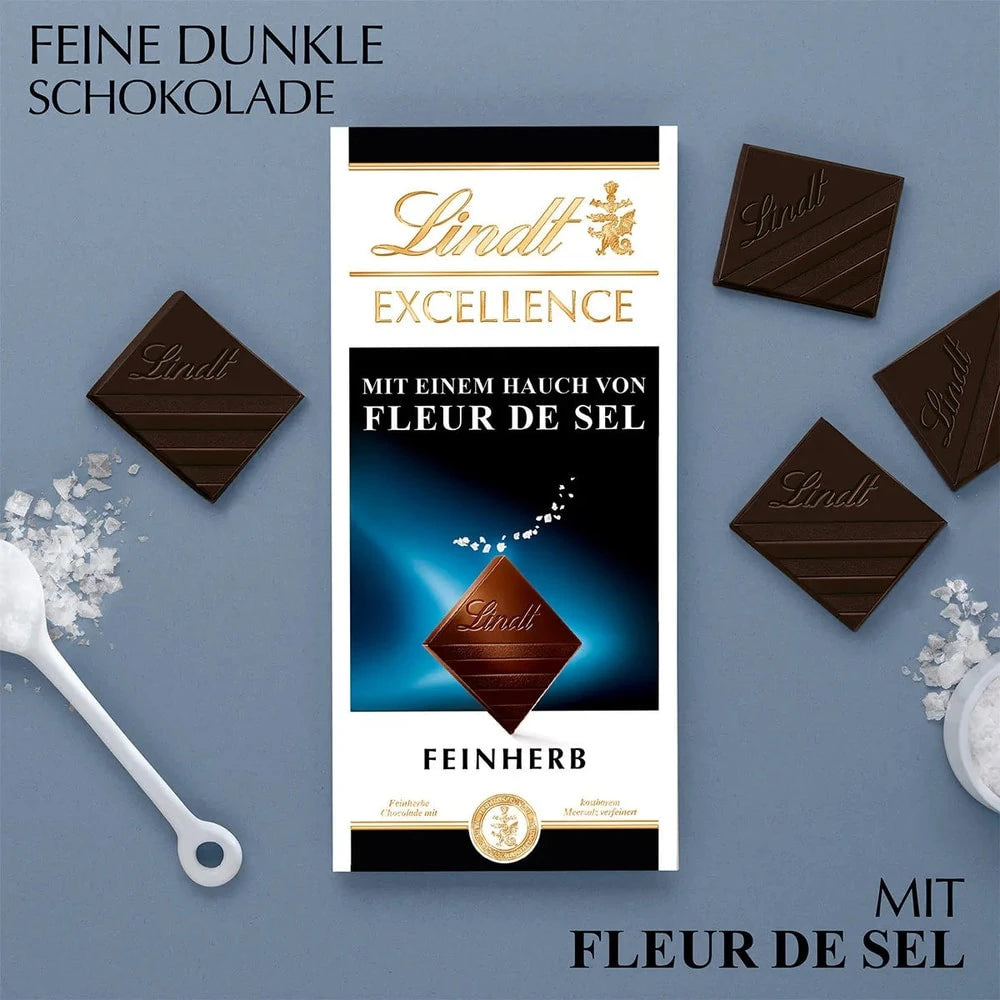 Lindt Excellence Fleur de Sel, Meersalz, Schokolade, 100g