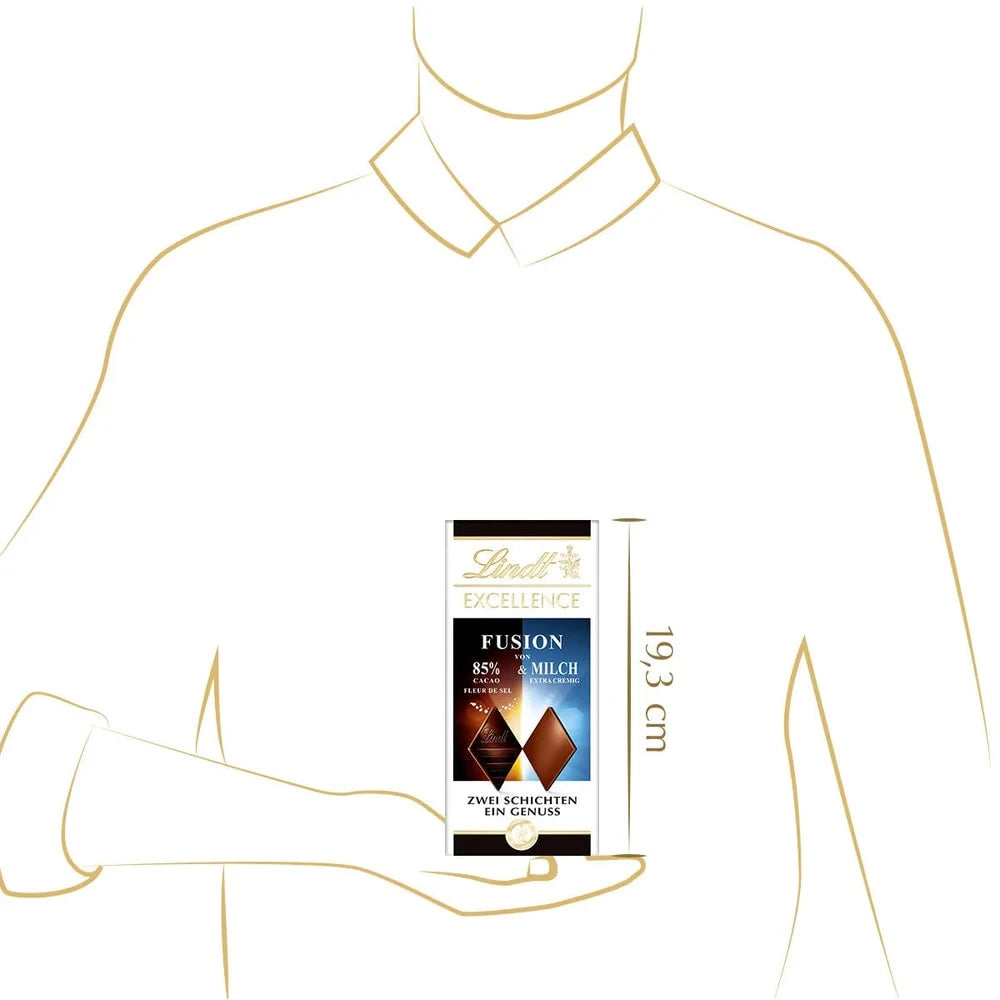 Lindt Excellence Fusion 85% Kakao Fleur de Sel & Milch | mit Meersalz 100g