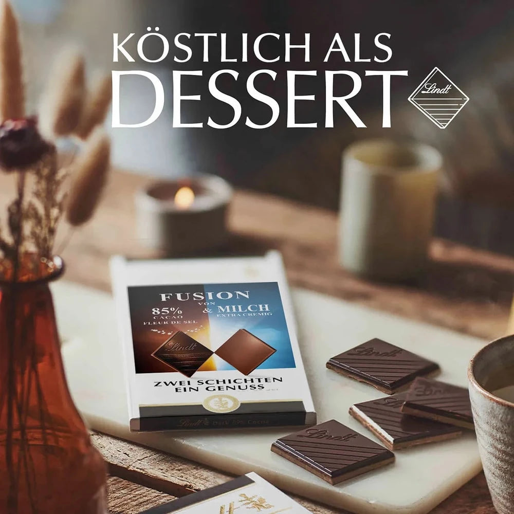 Lindt Excellence Fusion 85% Kakao Fleur de Sel & Milch | mit Meersalz 100g