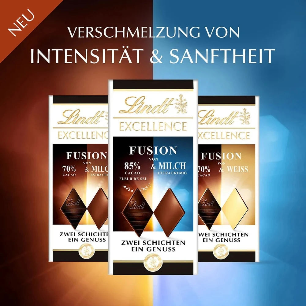 Lindt Excellence Fusion 85% Kakao Fleur de Sel & Milch | mit Meersalz 100g
