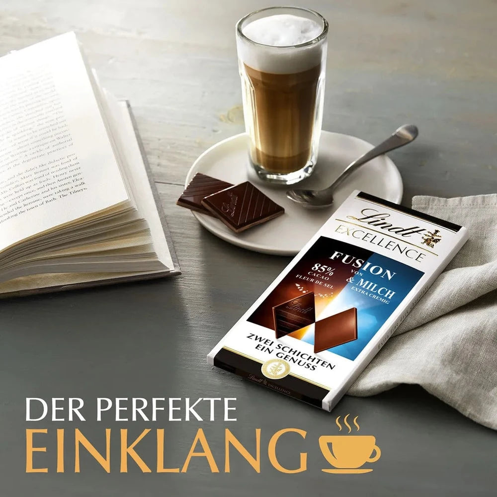 Lindt Excellence Fusion 85% Kakao Fleur de Sel & Milch | mit Meersalz 100g
