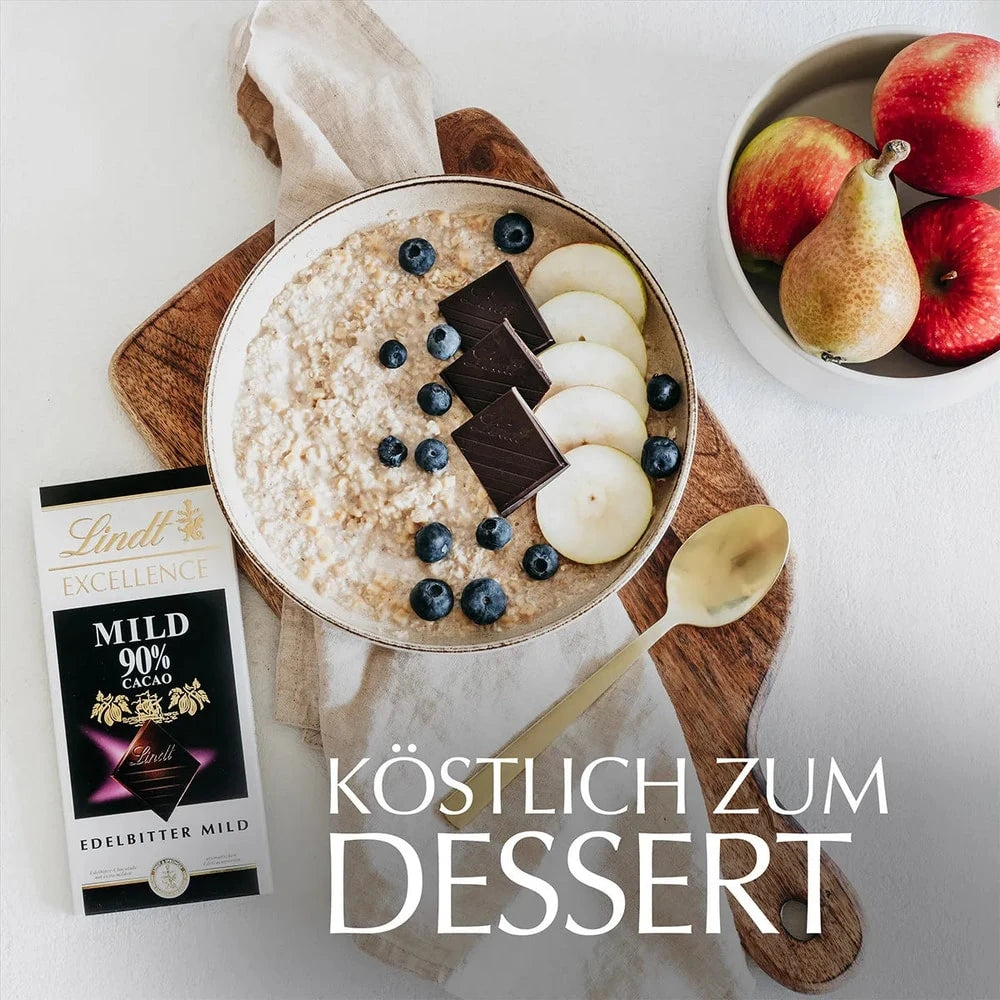 Lindt Excellence Mild 90% Cacao, Schokolade, 100g Tafel