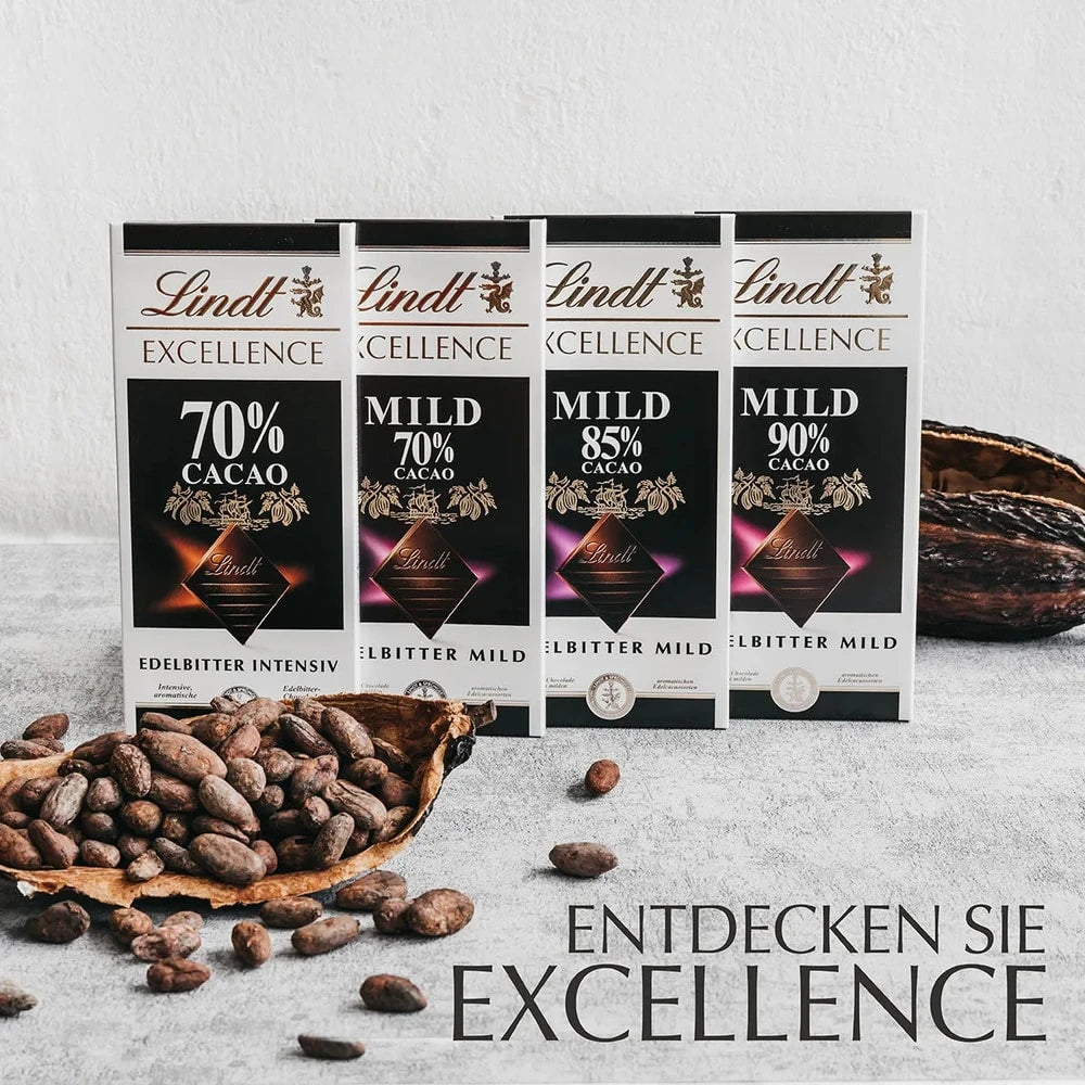 Lindt Excellence Mild 90% Cacao, Schokolade, 100g Tafel