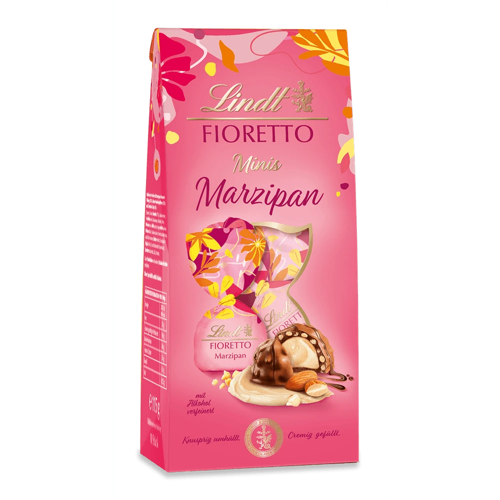 Lindt Fioretto Minis Marzipan - Knusper Pralinen 115 Gramm