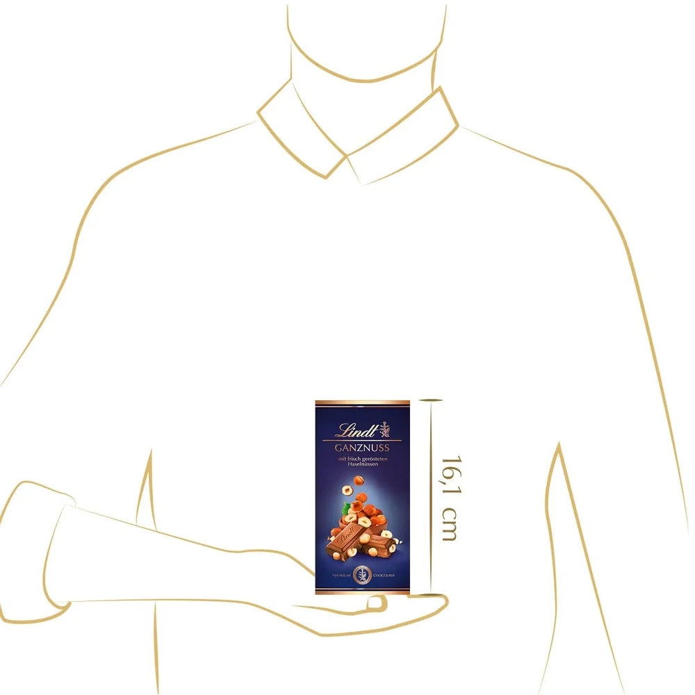 Lindt Ganznuss Schokolade 100g Tafel