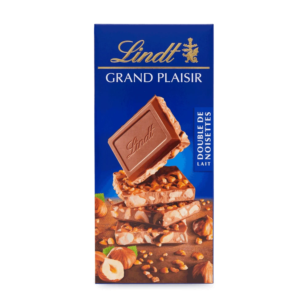 Lindt Grand Plaisir Haselnuss mit Vollmilch Schokolade Tafel 150g