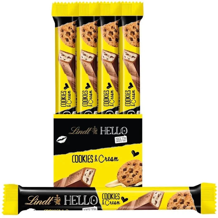 Lindt Hello Cookies & Cream Stick, Schokolade, 24x37g