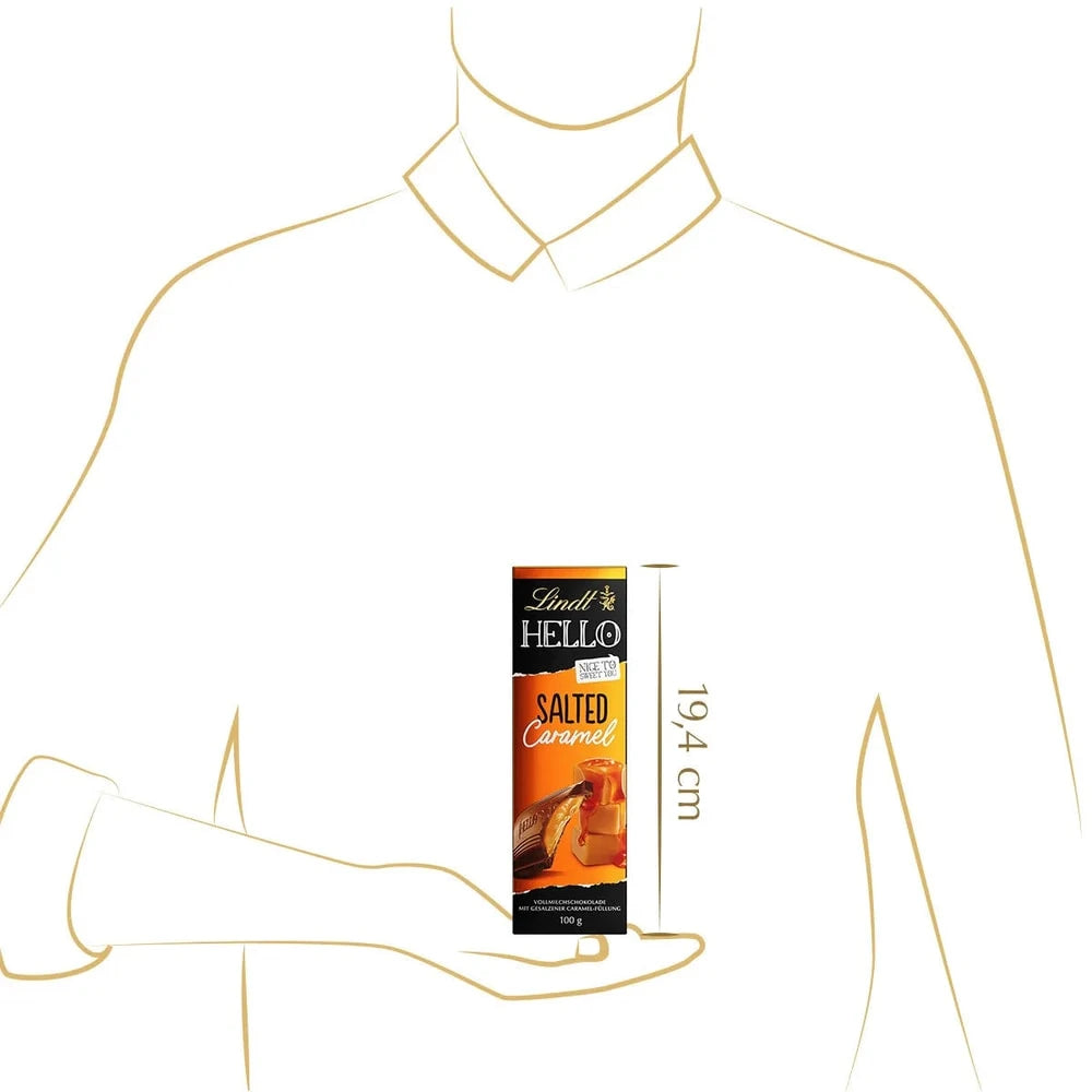 Lindt Hello Salted Caramel - Salzige Karamell Schokolade - 100g