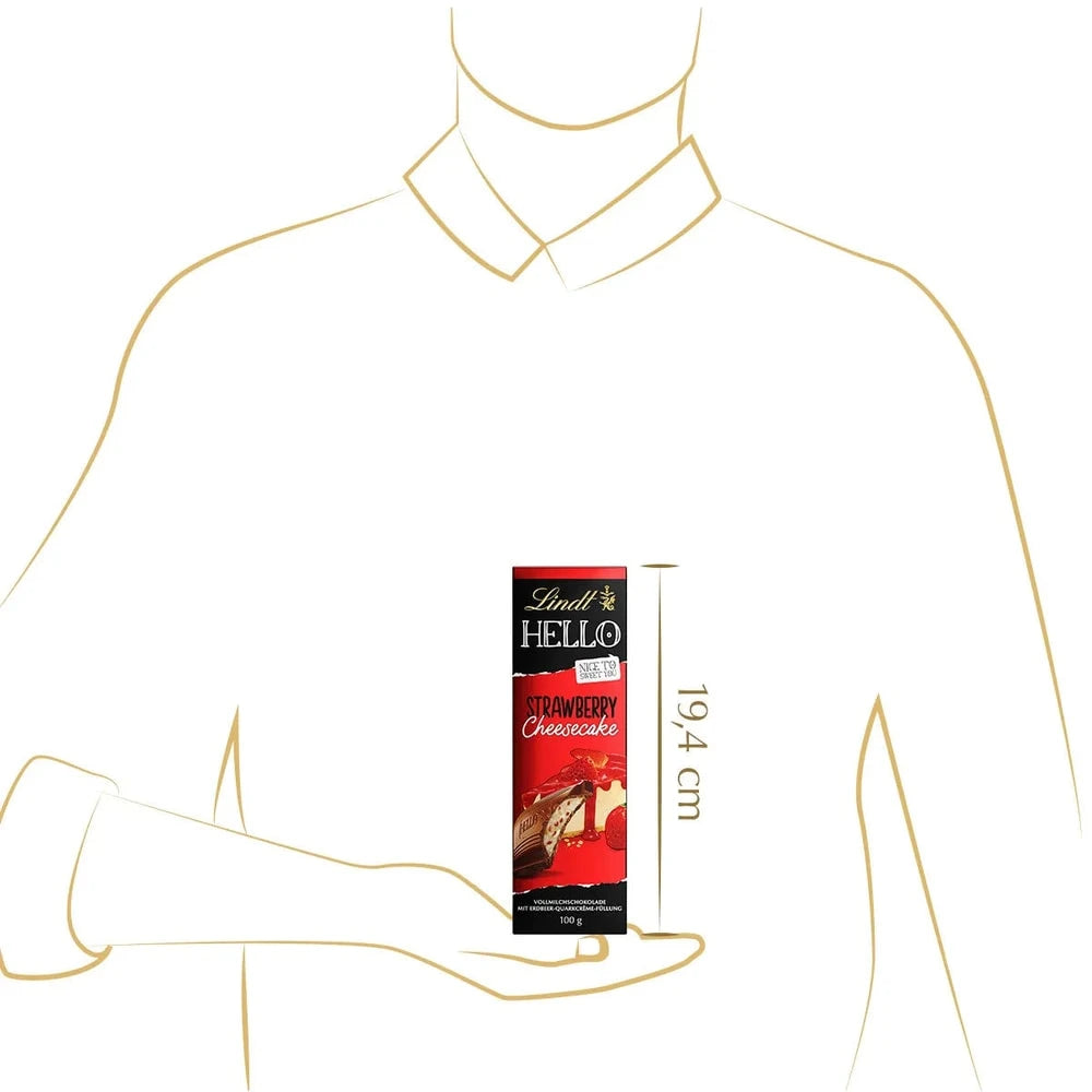 Lindt Hello Strawberry Cheesecake - Schokolade Erdbeere Käsekuchen - 100g