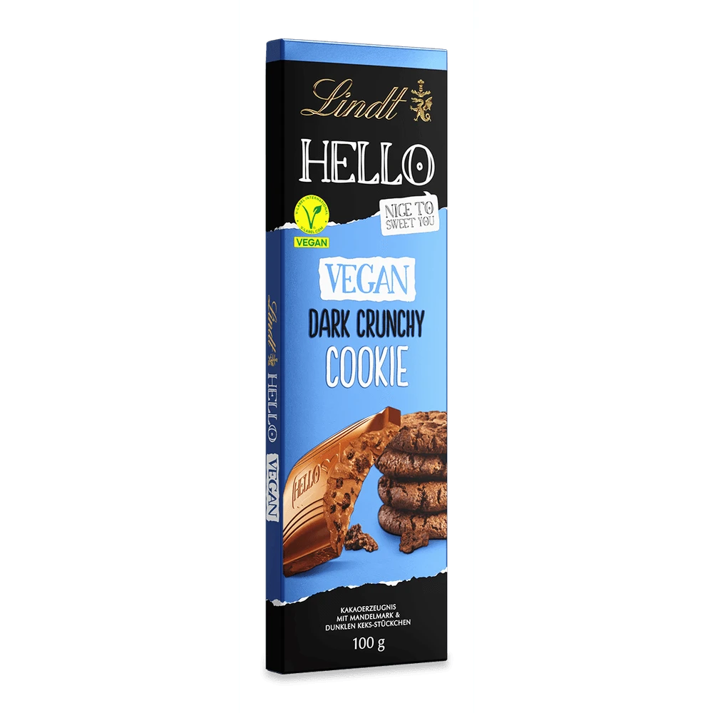 Lindt HELLO Vegan Schokolade Cookie Hafer Drink 100g